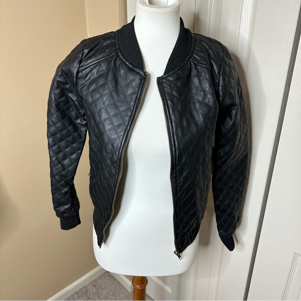 Ambiance Black Quilted Bomber Jacket 🪜